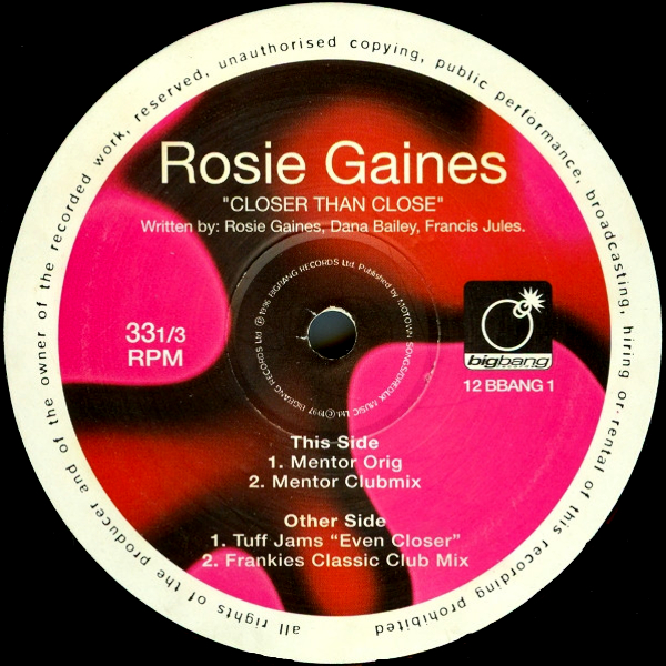 Rosie Gaines — Closer than Close (Mentor Club Mix) (1996)