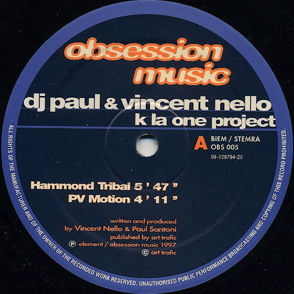 DJ Paul & Vincent Nello — Hammond Tribal (1997)